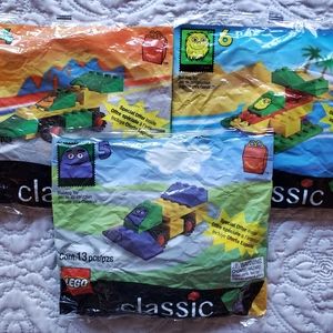 Set of 3 -1999 McDonald's Happy Meal Lego Poly Bags